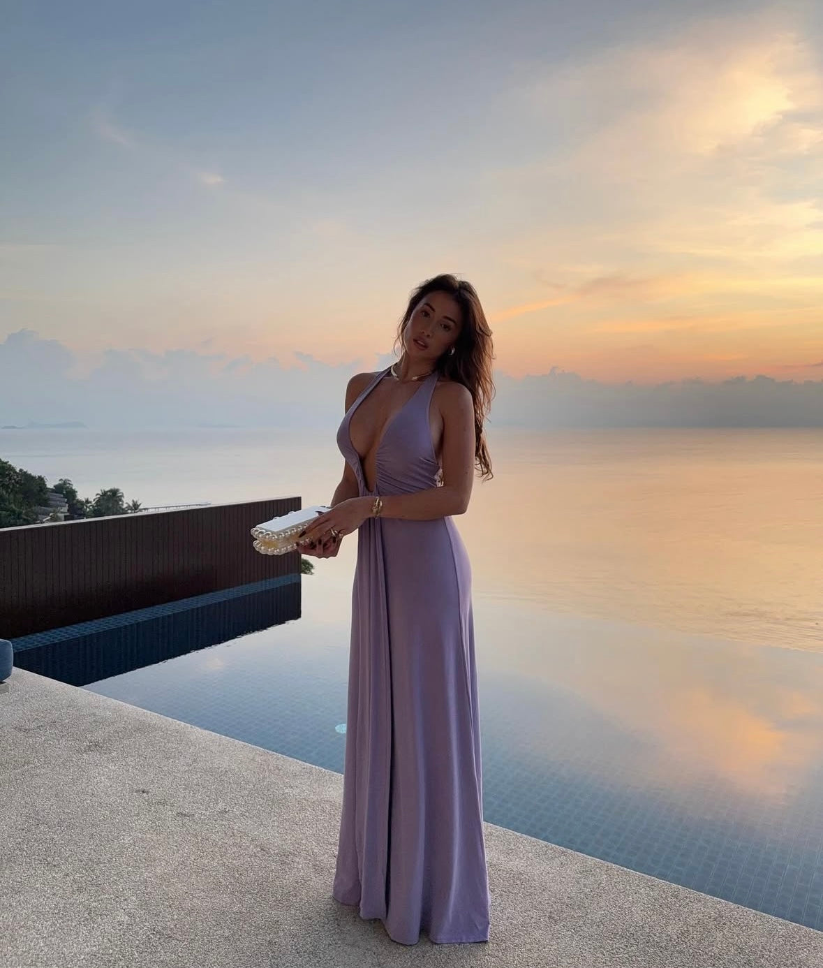 Jennifer Cupro Maxi Dress