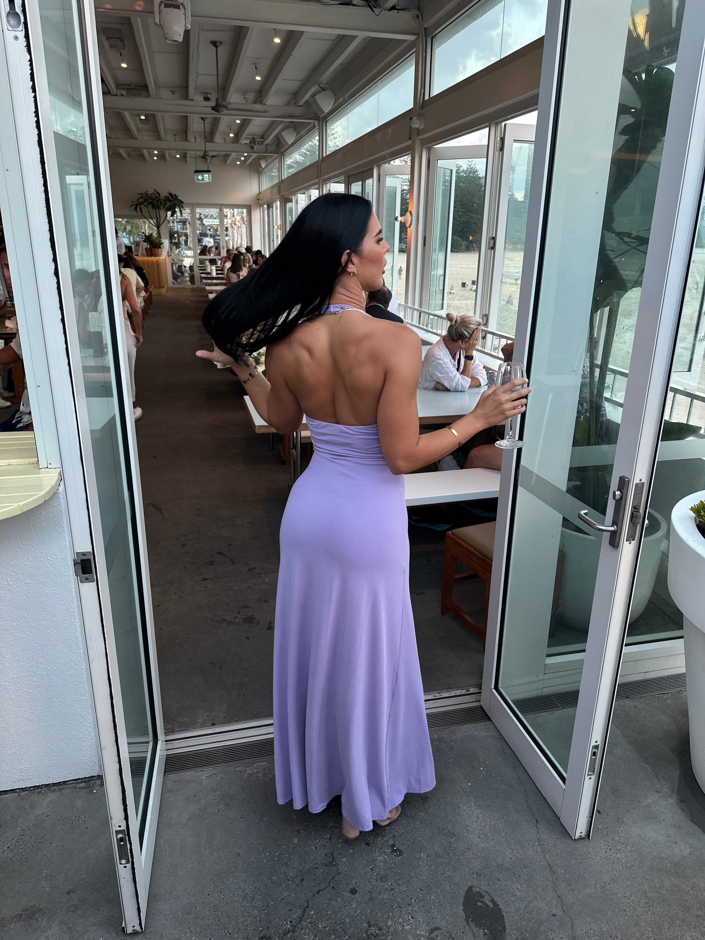 Jennifer Cupro Maxi Dress