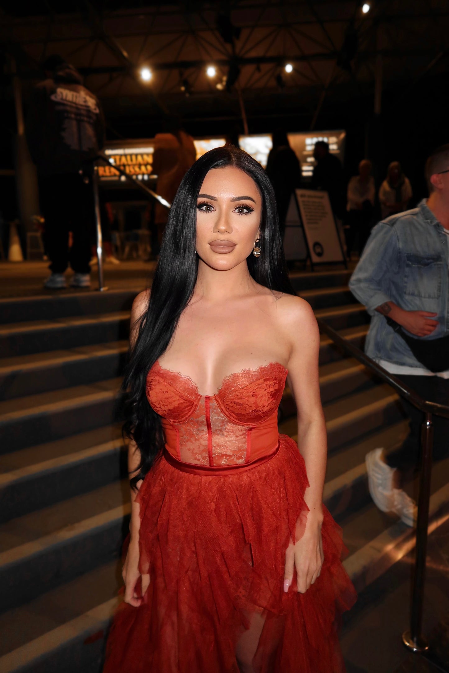 Rust Bustier Gown