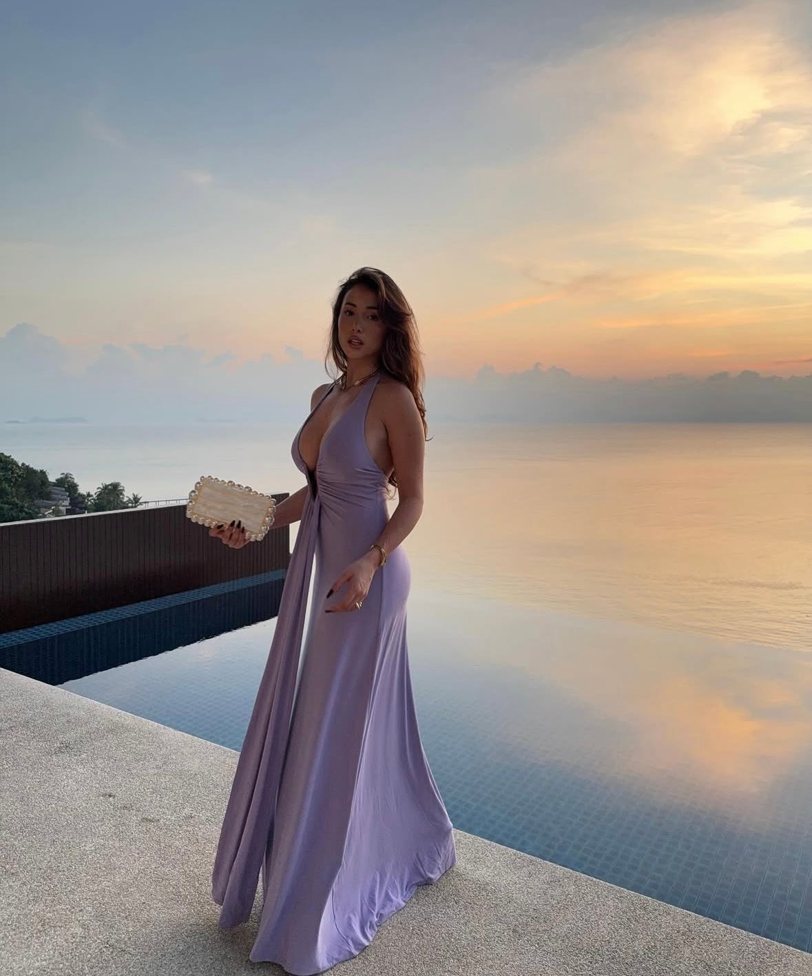 Jennifer Cupro Maxi Dress